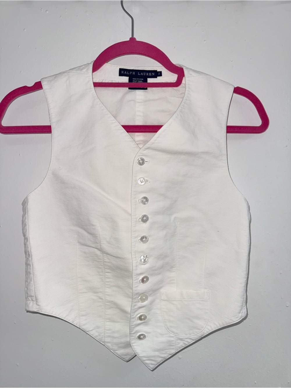 Ralph Lauren short button vest size 2